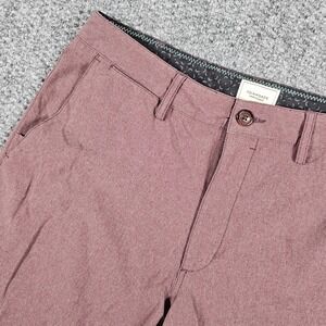 7 Diamonds Performance‎ Shorts Mens 32 Casual Flat Front Burgundy